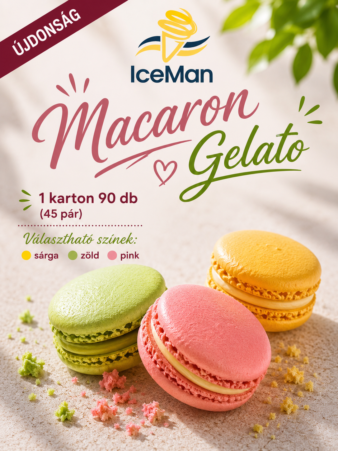 IceMan Macaron Gelato 90 db (45 pár) ÚJDONSÁG 2026 !